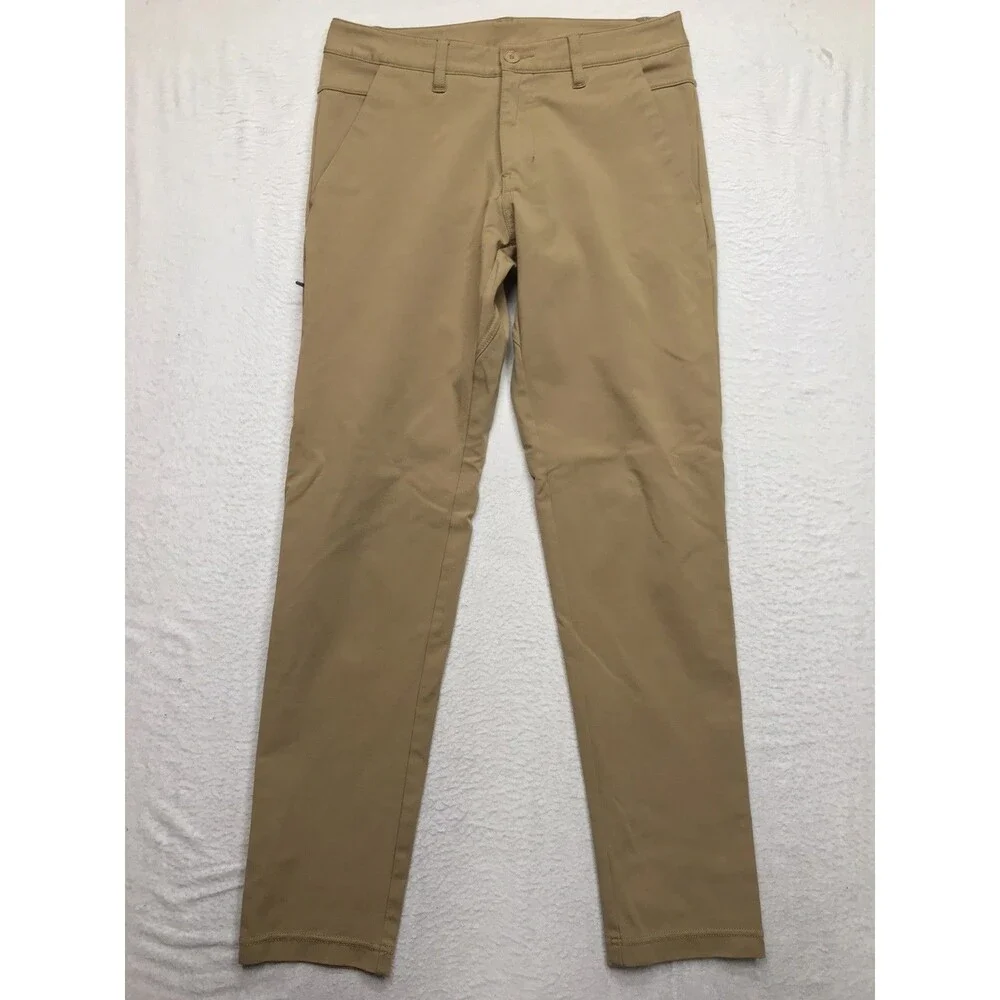 BYLT Everyday Pant 2.0 Men 30x29 Tan Premium Basic Slim Stretch Casual Chino